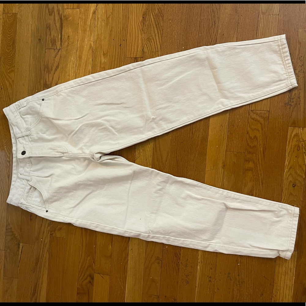 Shein Cream Straight leg mom jeans